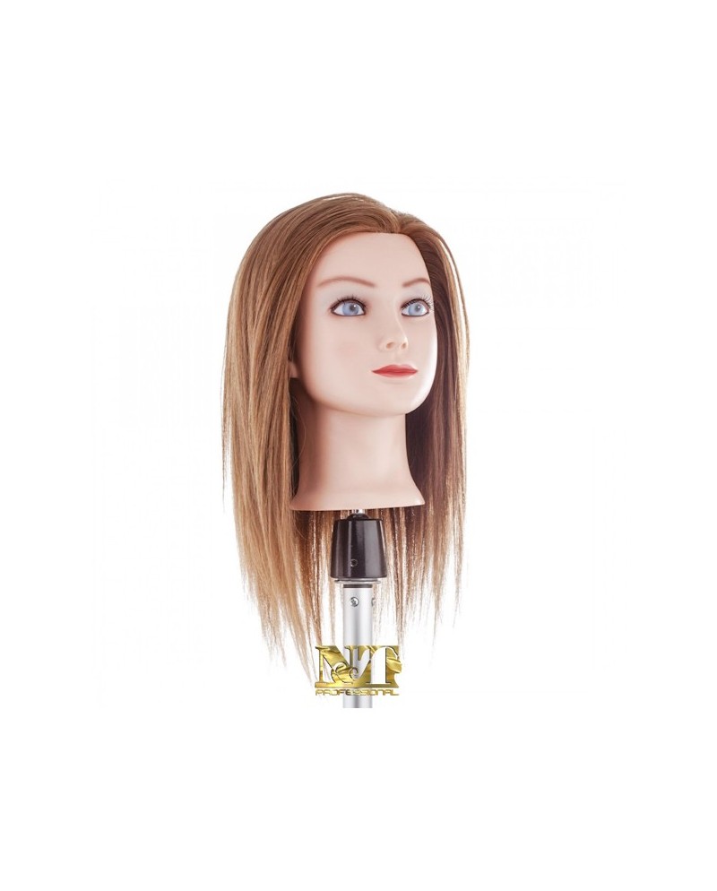 TESTINA CAPELLI NATAURALI CASTANO 40 CM