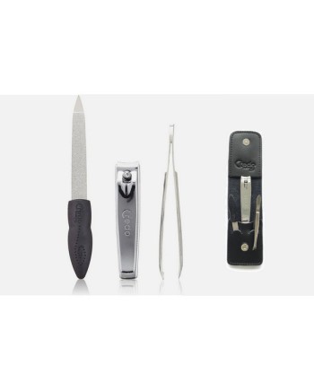 CREDO-SET MANICURE TRAVEL 3 PZ  ASTUCCIO IN PELLE