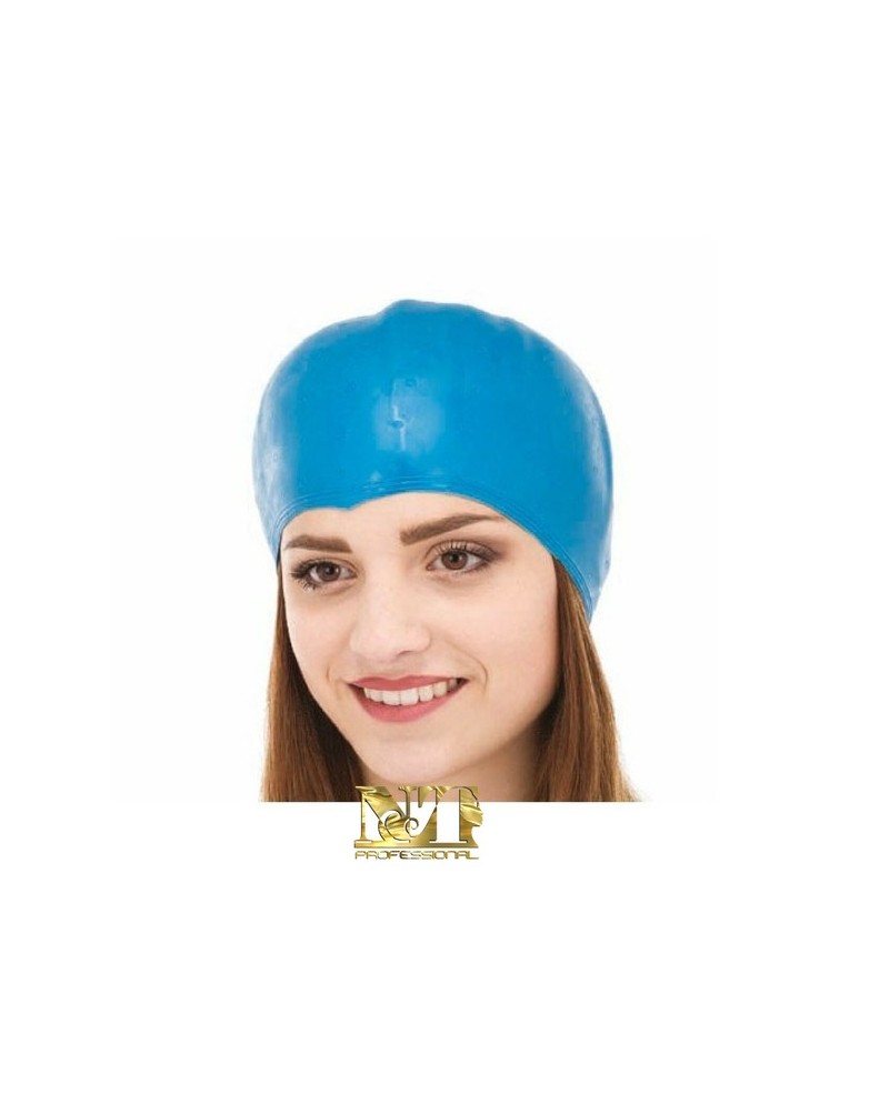 XANITALIA CUFFIA IN SILICONE PER MECHES BLU CON UNCINETTO
