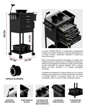 MELCAP CARRELLO TECHNO METAL