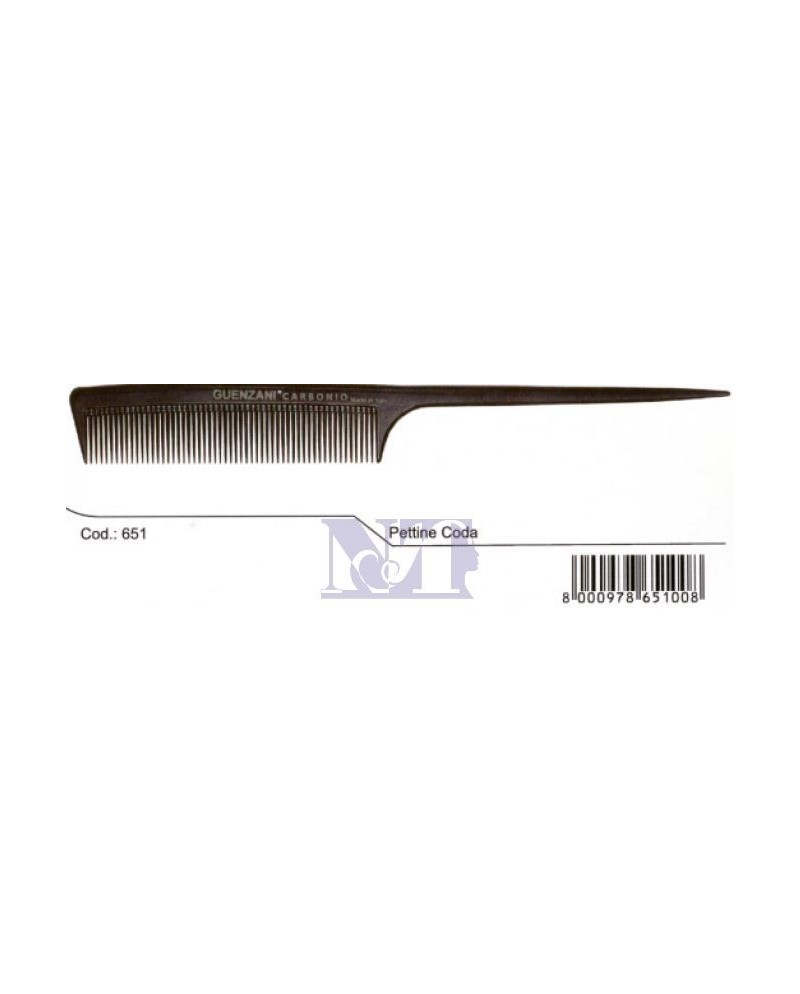 GUENZANI PETTINE A CODA ART. 651/E  IN CARBONIO