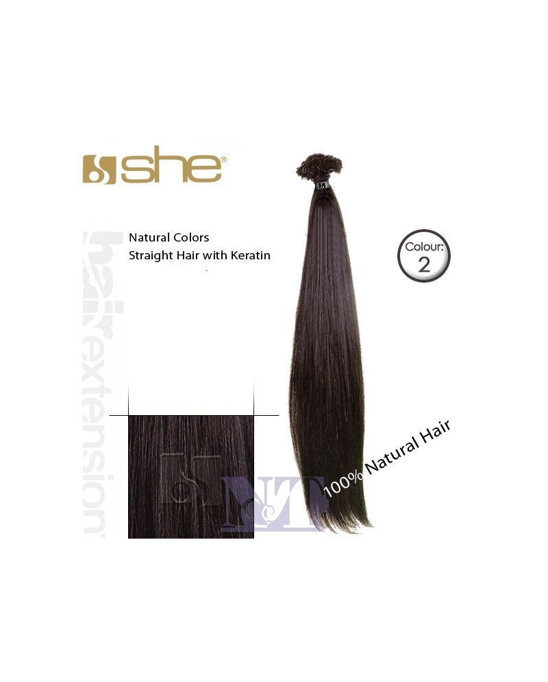 SHE EXTENSION C/CHERATINA LISCIO CM 55/60 COL.2 CONF 10 PZ