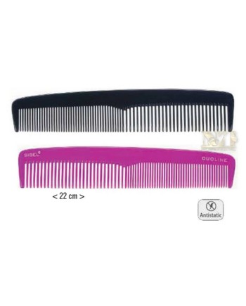 SIBEL PETTINE DUOLINE CELLULOSE ACETATE COMB. FUXIA/NERO GRANDE