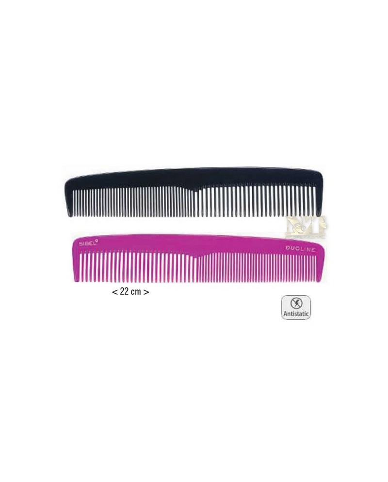SIBEL PETTINE DUOLINE CELLULOSE ACETATE COMB. FUXIA/NERO GRANDE