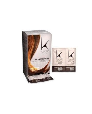 EDELSTEIN KERATIN STRUCTURE  KIT EFFETTO BOTOX  KERATINA E MACADAMIA MASK (45 coppie di bustine x 12 ml)