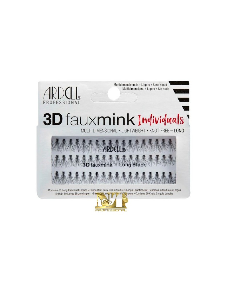 ARDELL CIGLIA INDIVIDUAL FAUX MINK 3D LONG BLACK
