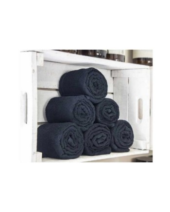 ASCIUGAMANO " FLAVIA" 100% COTONE ANTIMACCHIA 50X95 CM COL. NERO 1 PZ