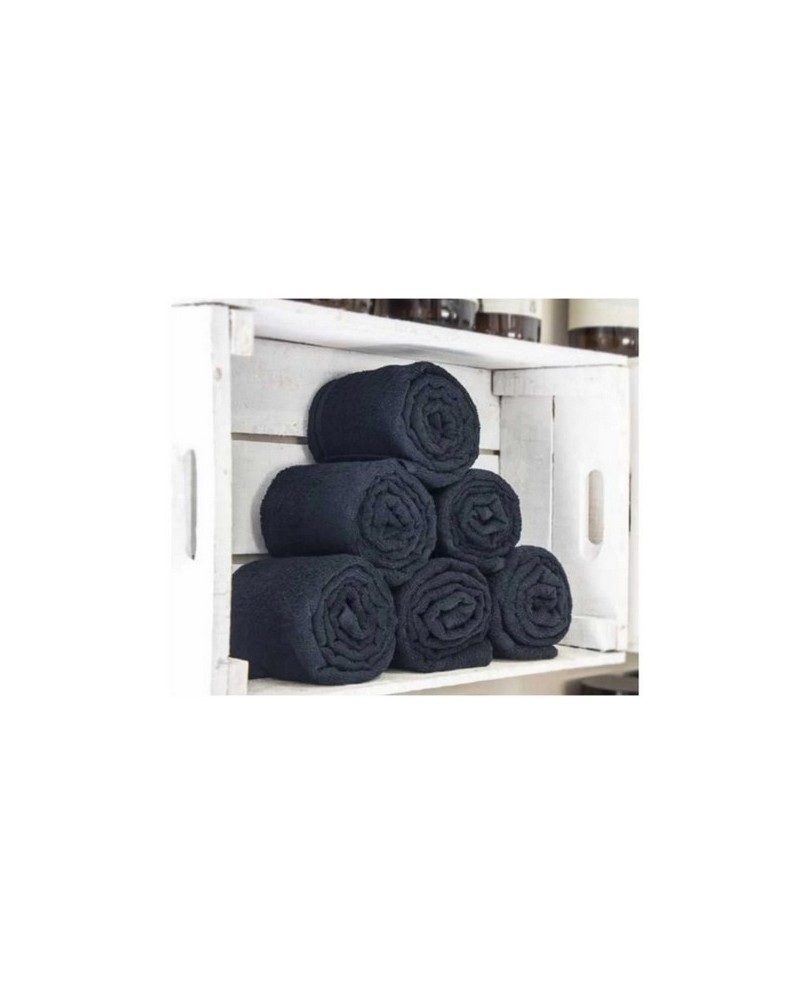 ASCIUGAMANO " FLAVIA" 100% COTONE ANTIMACCHIA 50X95 CM COL. NERO 1 PZ