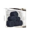 ASCIUGAMANO " FLAVIA" 100% COTONE ANTIMACCHIA 50X95 CM COL. NERO 1 PZ