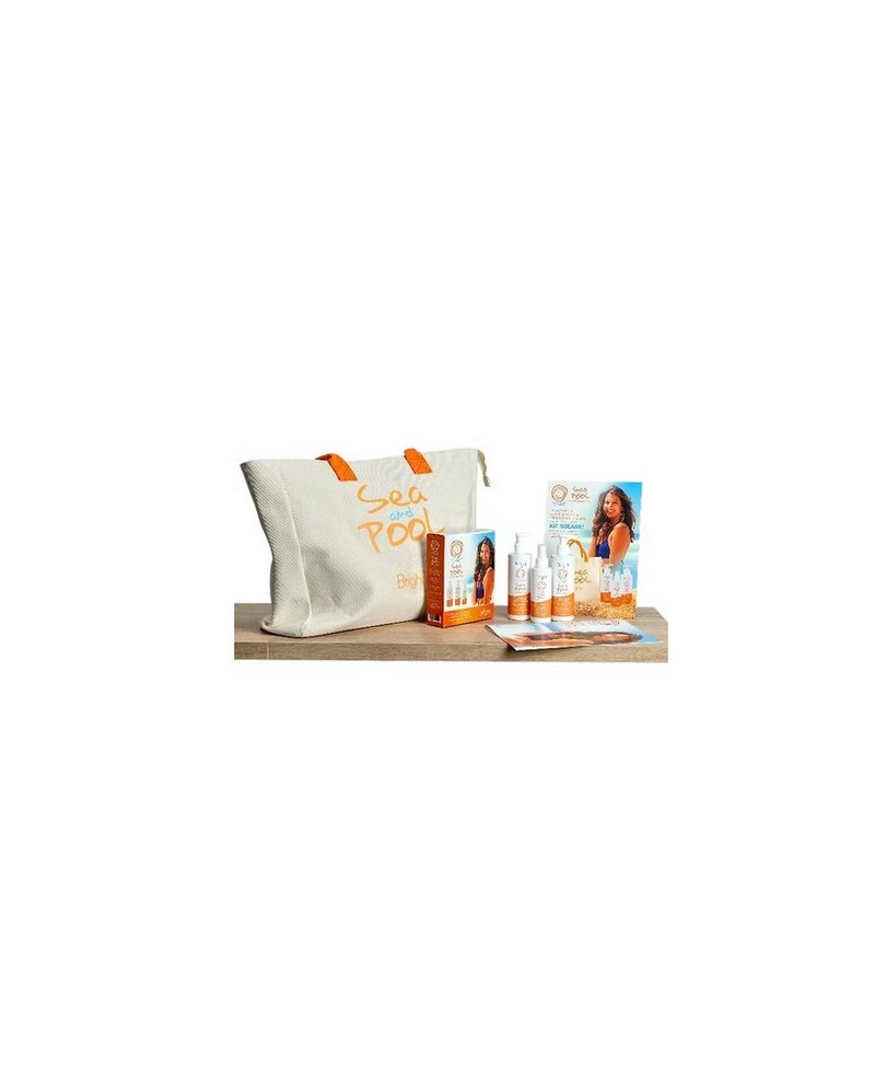 BRIGHT KIT SOLARE SEA AND POOL
SHAMPOO 250ML+MASCHERA 250ML+LATTE SPRAY 150 ML+ BORSA