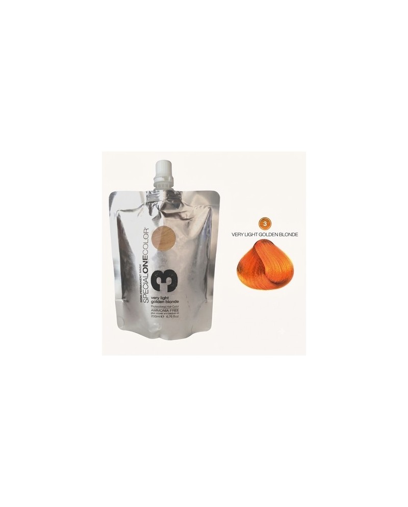 TRENDY HAIR SEMIPERMANENT MASK 3 VERY LIGHT GOLDEN BLONDE  200 ML