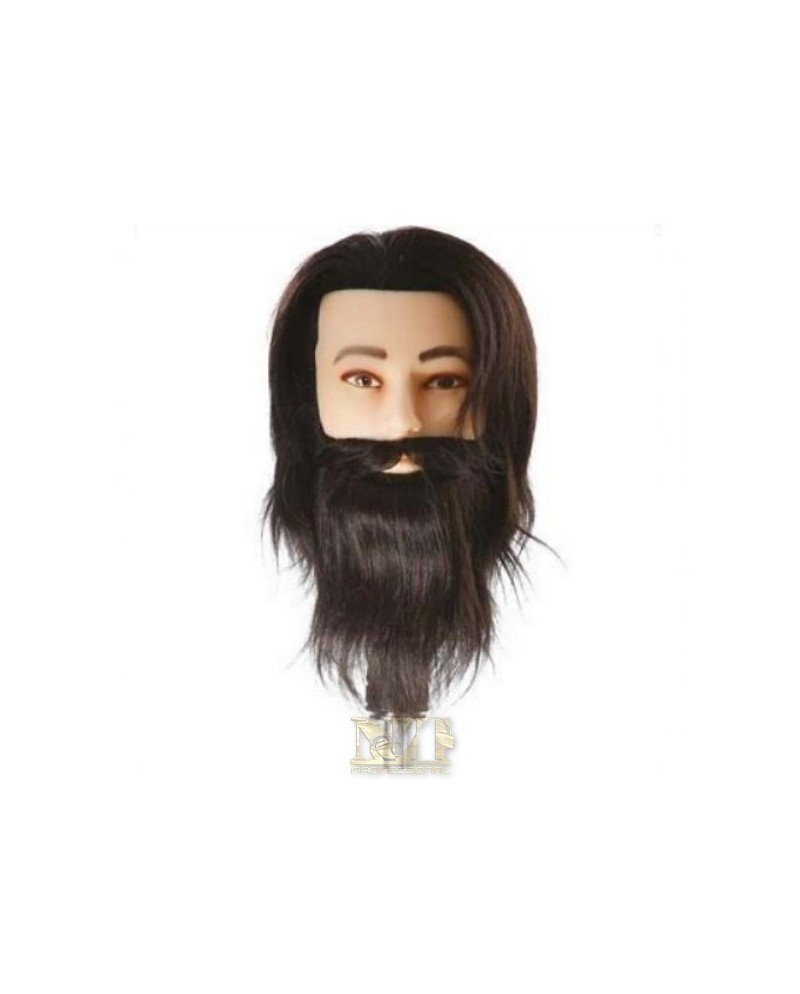 LABOR TESTA STUDIO UOMO CON BARBA E BAFFI  100% CAPELLI UOMANI, INDIANI