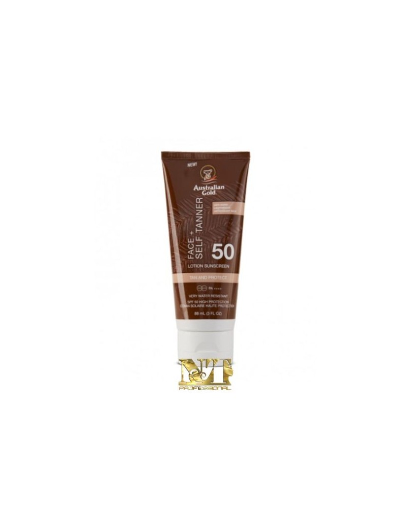 AUSTRALIAN GOLD FACE + SELF TANNER LOTION VISO 88 ML SPF 50