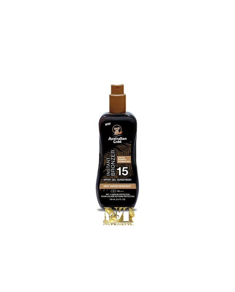 AUSTRALIAN GOLD GEL W/BRONZER GEL SPRAY SPF15 100 ML TRAVEL