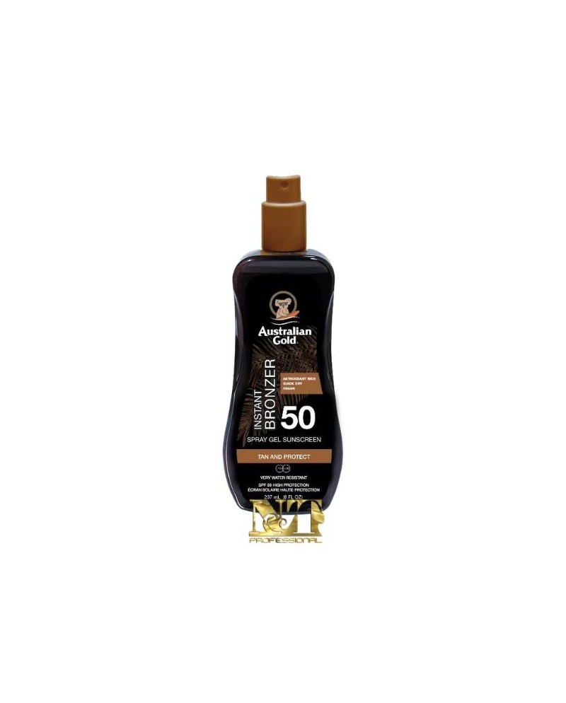 AUSTRALIAN GOLD SPRAY GEL W/BRONZER SPF50 237 ML