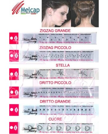 MELCAP STRASS ADESIVI PER CAPELLI CADAUNO