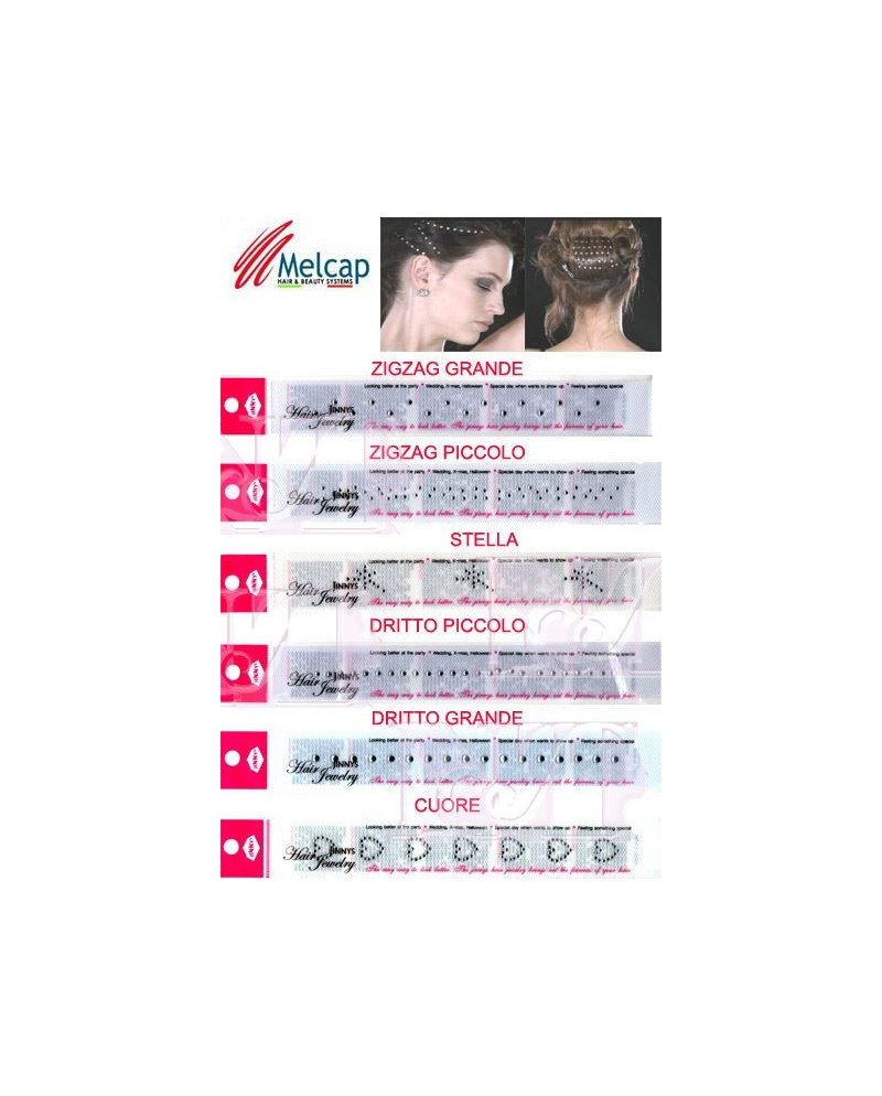 MELCAP STRASS ADESIVI PER CAPELLI CADAUNO
