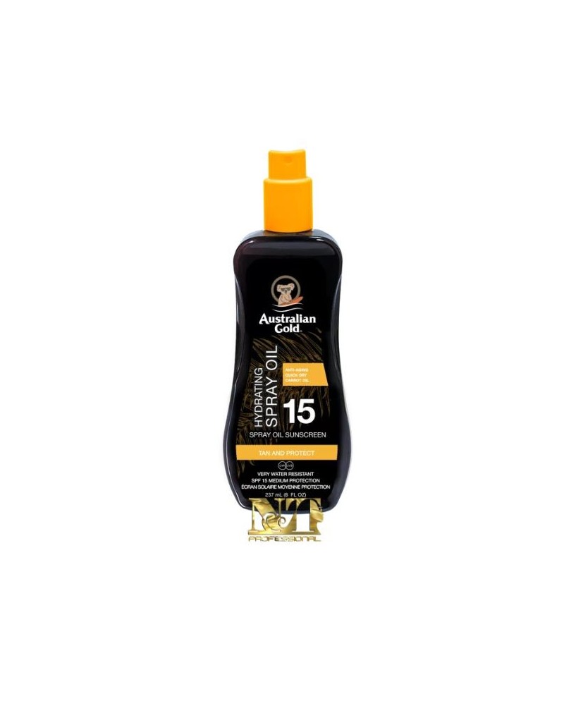 AUSTRALIAN GOLD SPRAY OIL CON CARROT SPF15 237 ML