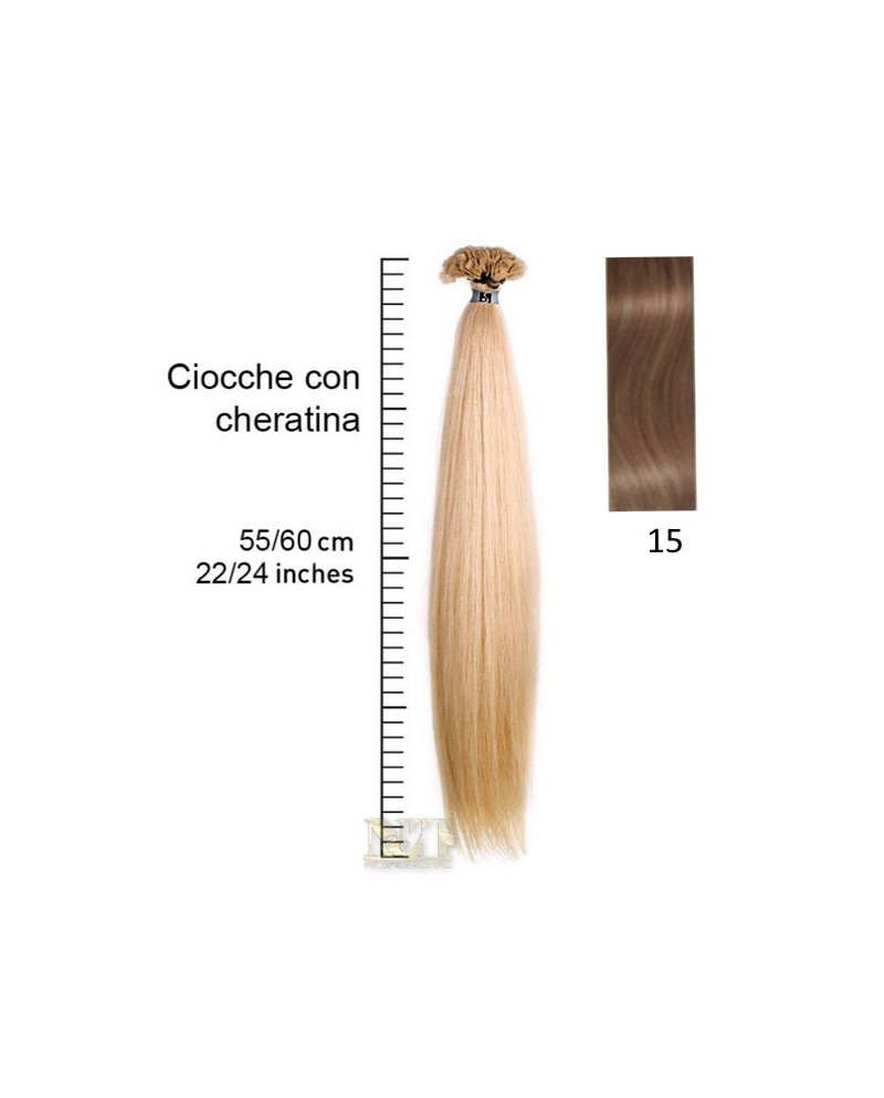 SHE EXTENSION C/CHERATINA LISCIO CM 55/60 COL.15 CONF 10 PZ