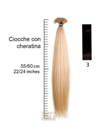 SHE EXTENSION C/CHERATINA LISCIO CM 55/60 COL.3 CONF 10 PZ