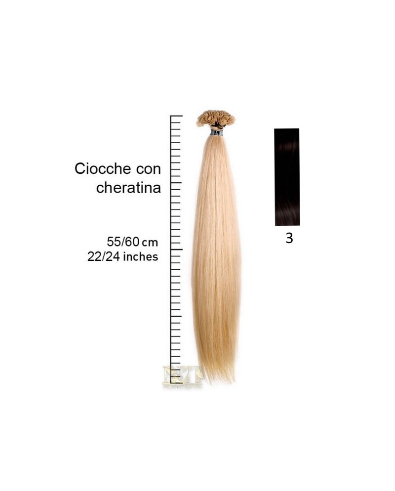 SHE EXTENSION C/CHERATINA LISCIO CM 55/60 COL.3 CONF 10 PZ