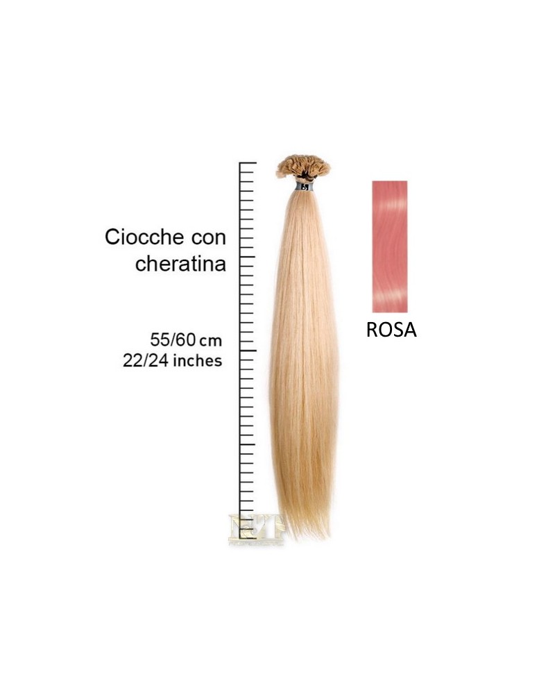 SHE EXTENSION C/CHERATINA LISCIO CM 55/60 COL.ROSA CONF 10 PZ