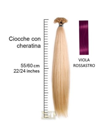 SHE EXTENSION C/CHERATINA LISCIO CM 55/60 COL.VIOLAROSSASTRO  CONF 10 PZ