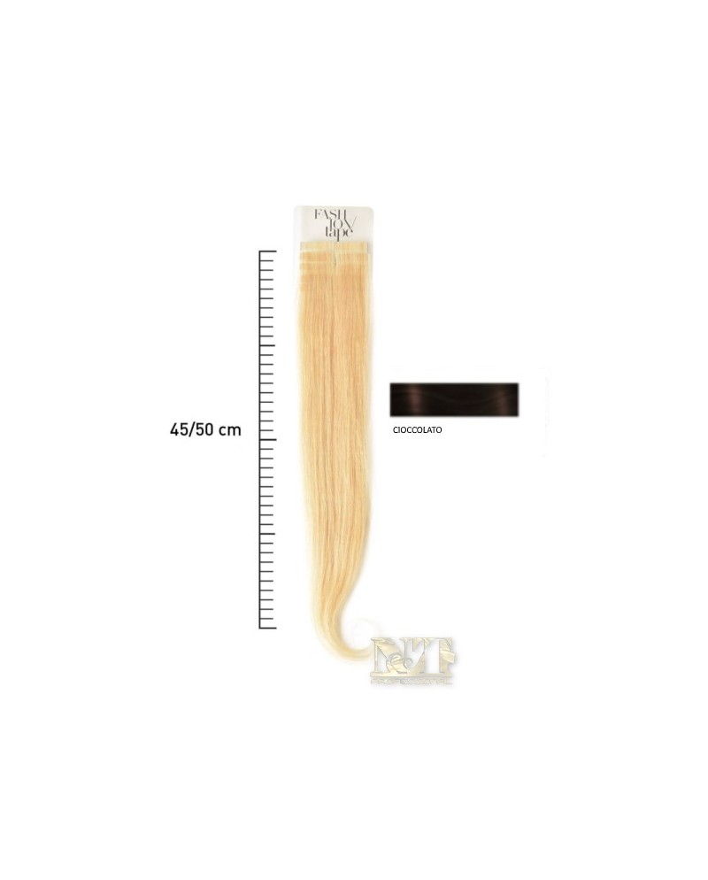 SHE EXTENSION FASHION TAPE BASIC A FREDDO 45/50 COLORE CIOCCOLATO (CONF 10PZ)