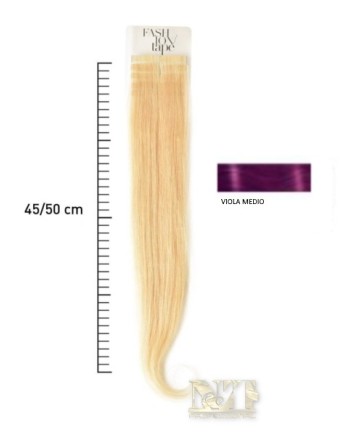 SHE EXTENSION FASHION TAPE BASIC A FREDDO 45/50 COLORE VIOLA MEDIO (CONF 10PZ)