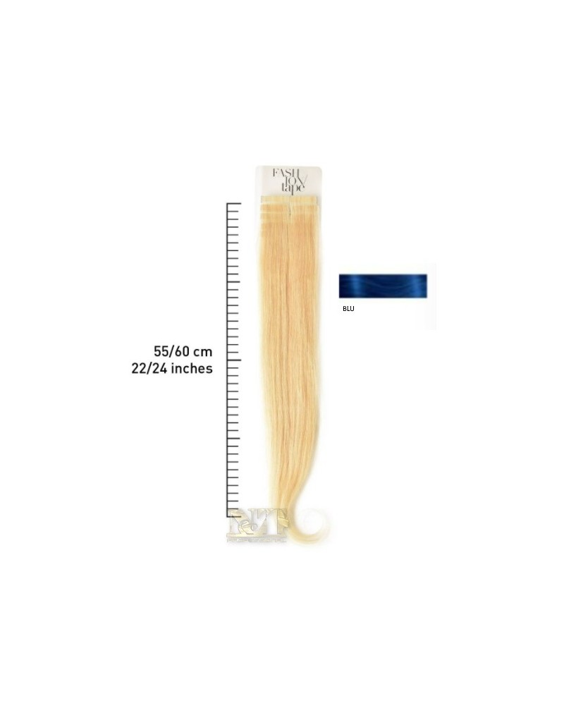 SHE EXTENSION FASHION TAPE FANTASY A FREDDO 55/60 COLORE BLUE (CONF 10PZ)