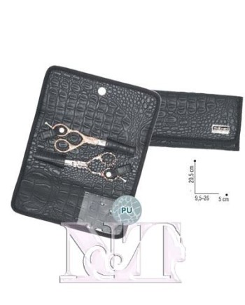 SIBEL ASTUCCIO PORTAFORBICI CASE 2 MARTELLATO NERO