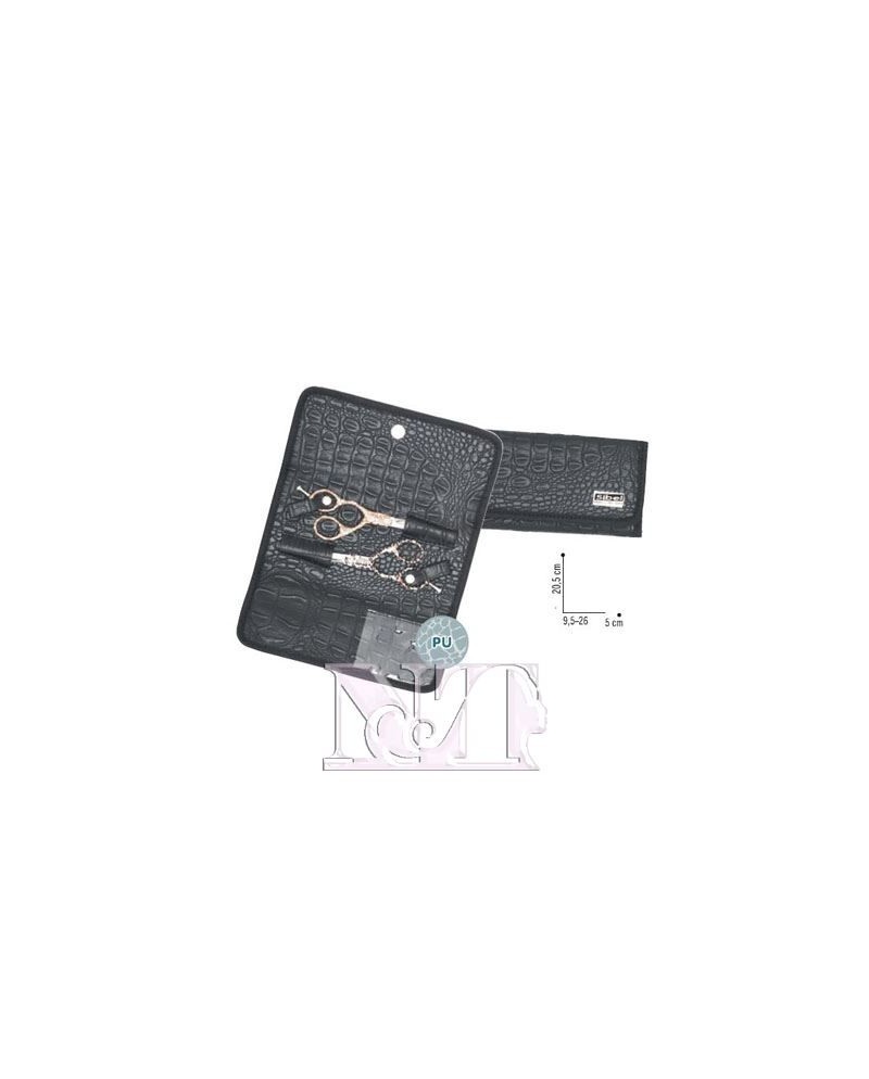 SIBEL ASTUCCIO PORTAFORBICI CASE 2 MARTELLATO NERO