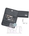 SIBEL ASTUCCIO PORTAFORBICI CASE 2 MARTELLATO NERO