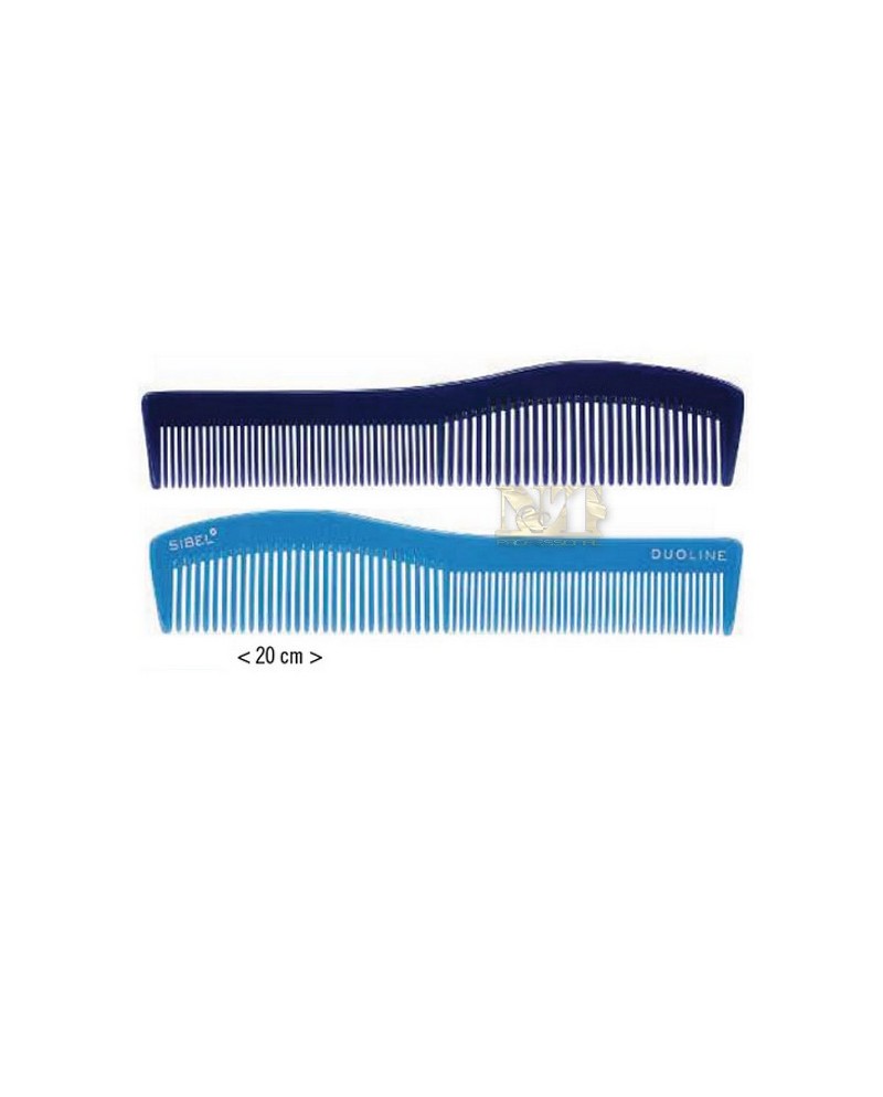 SIBEL PETTINE DUOLINE CELLULOSE ACETATE COMB. CELESTE/BLU