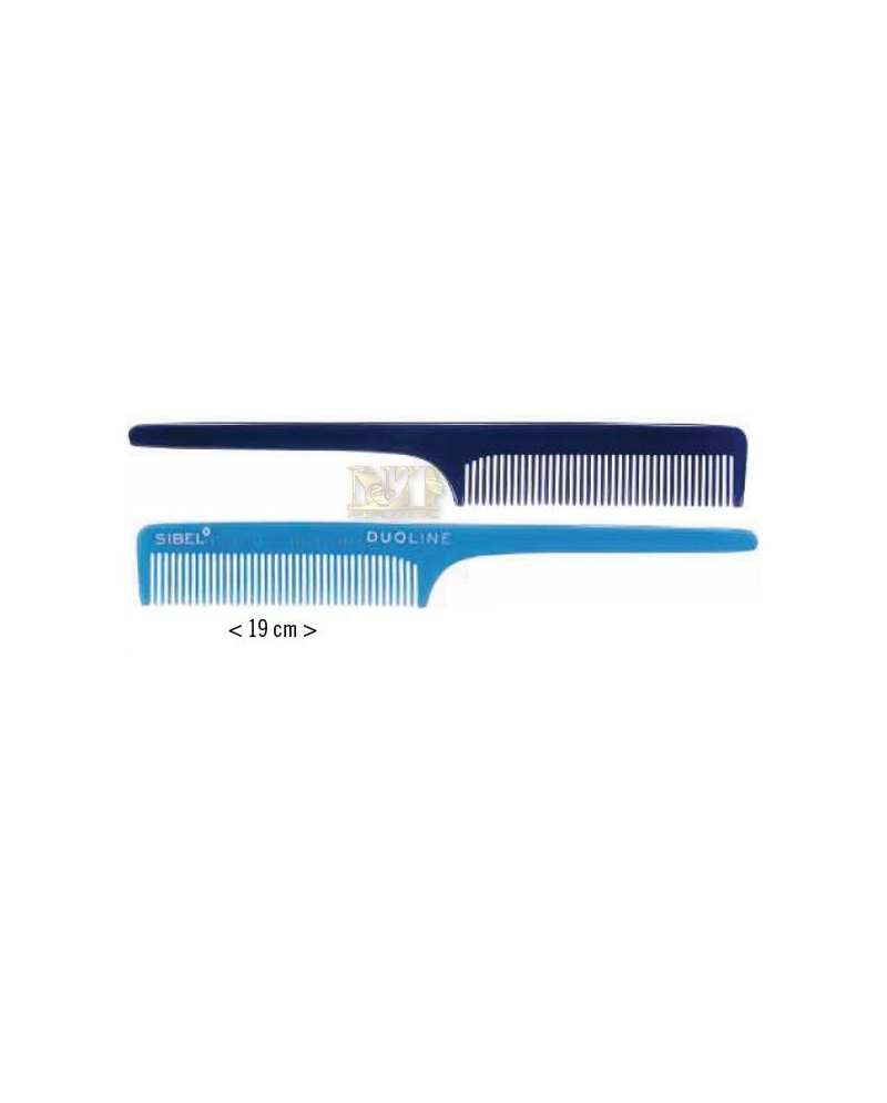 SIBEL PETTINE DUOLINE CELLULOSE ACETATE COMB. CELESTE/BLU A CODA