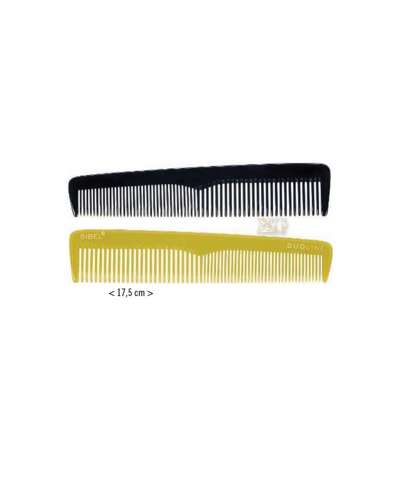 SIBEL PETTINE DUOLINE CELLULOSE ACETATE COMB. VERDE/NERO PICCOLO