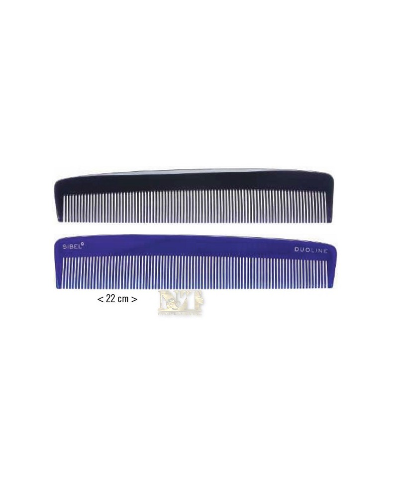 SIBEL PETTINE DUOLINE CELLULOSE ACETATE COMB. VIOLA/NERO GRANDE