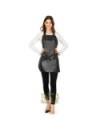 LABOR LACK PETTORINA IN PVC ANTIMACCHIA NERO