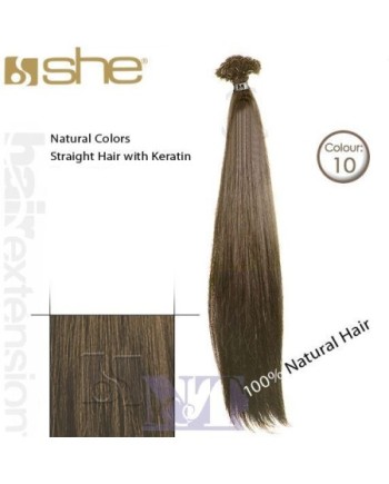 SHE EXTENSION C/CHERATINA LISCIO CM 55/60 COL.10 CONF 10 PZ