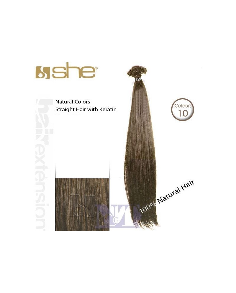 SHE EXTENSION C/CHERATINA LISCIO CM 55/60 COL.10 CONF 10 PZ