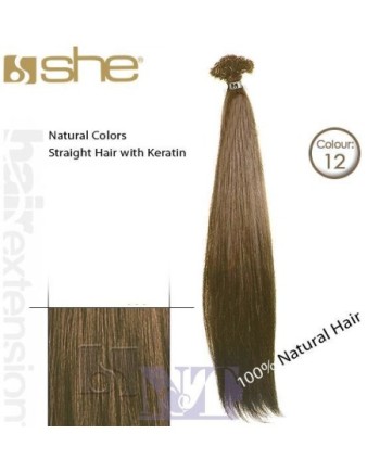 SHE EXTENSION C/CHERATINA LISCIO CM 55/60 COL.12 CONF 10 PZ