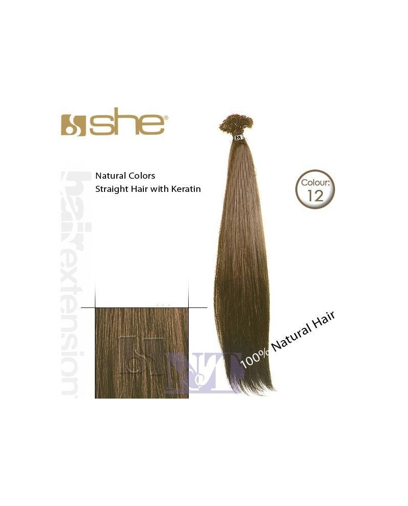 SHE EXTENSION C/CHERATINA LISCIO CM 55/60 COL.12 CONF 10 PZ