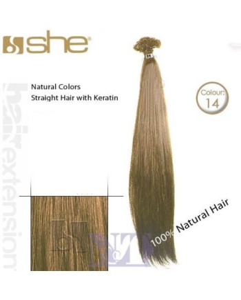 SHE EXTENSION C/CHERATINA LISCIO CM 55/60 COL.14 CONF 10 PZ
