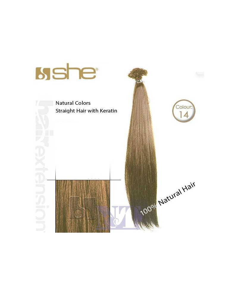 SHE EXTENSION C/CHERATINA LISCIO CM 55/60 COL.14 CONF 10 PZ