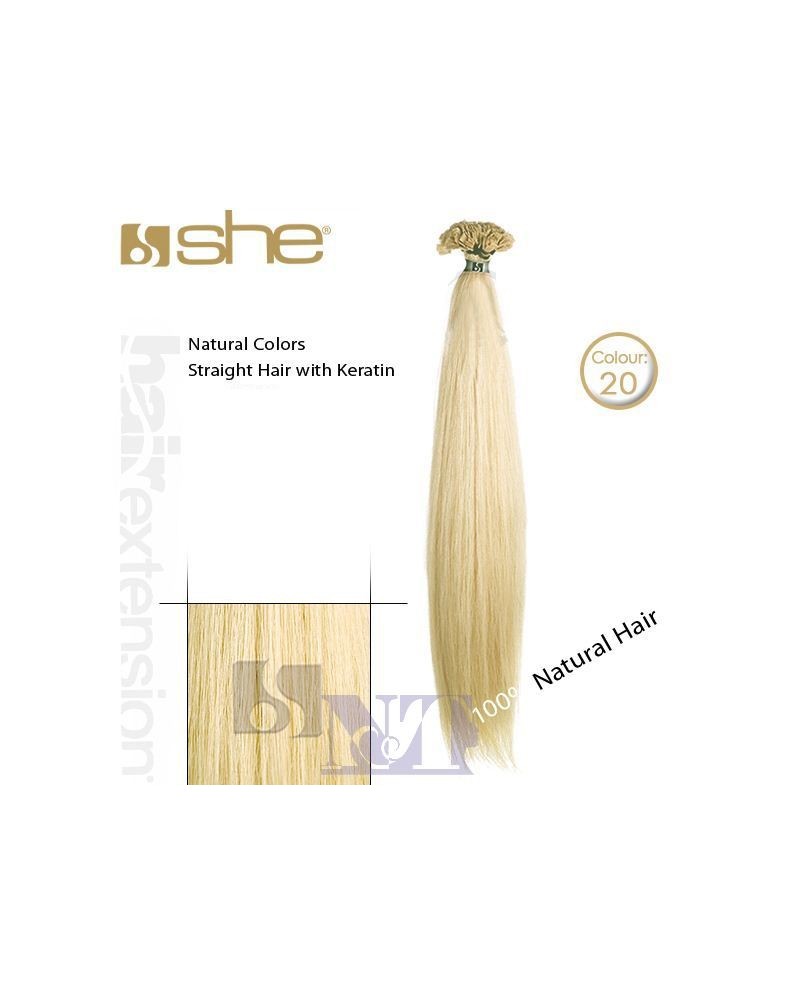 SHE EXTENSION C/CHERATINA LISCIO CM 55/60 COL.20 CONF 10 PZ