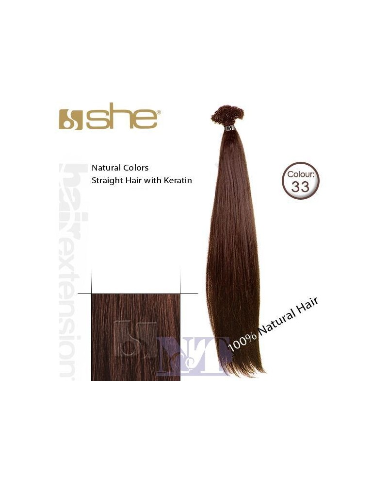 SHE EXTENSION C/CHERATINA LISCIO CM 55/60 COL.33 CONF 10 PZ