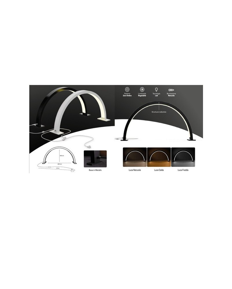 MELCAP LAMPADA LED HALFMOON BIANCA
